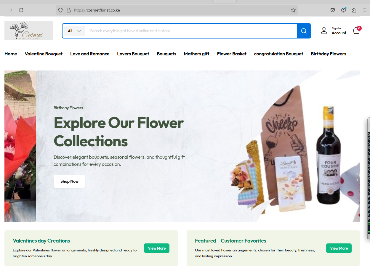 WordPress E-Commerce – Flower Shop